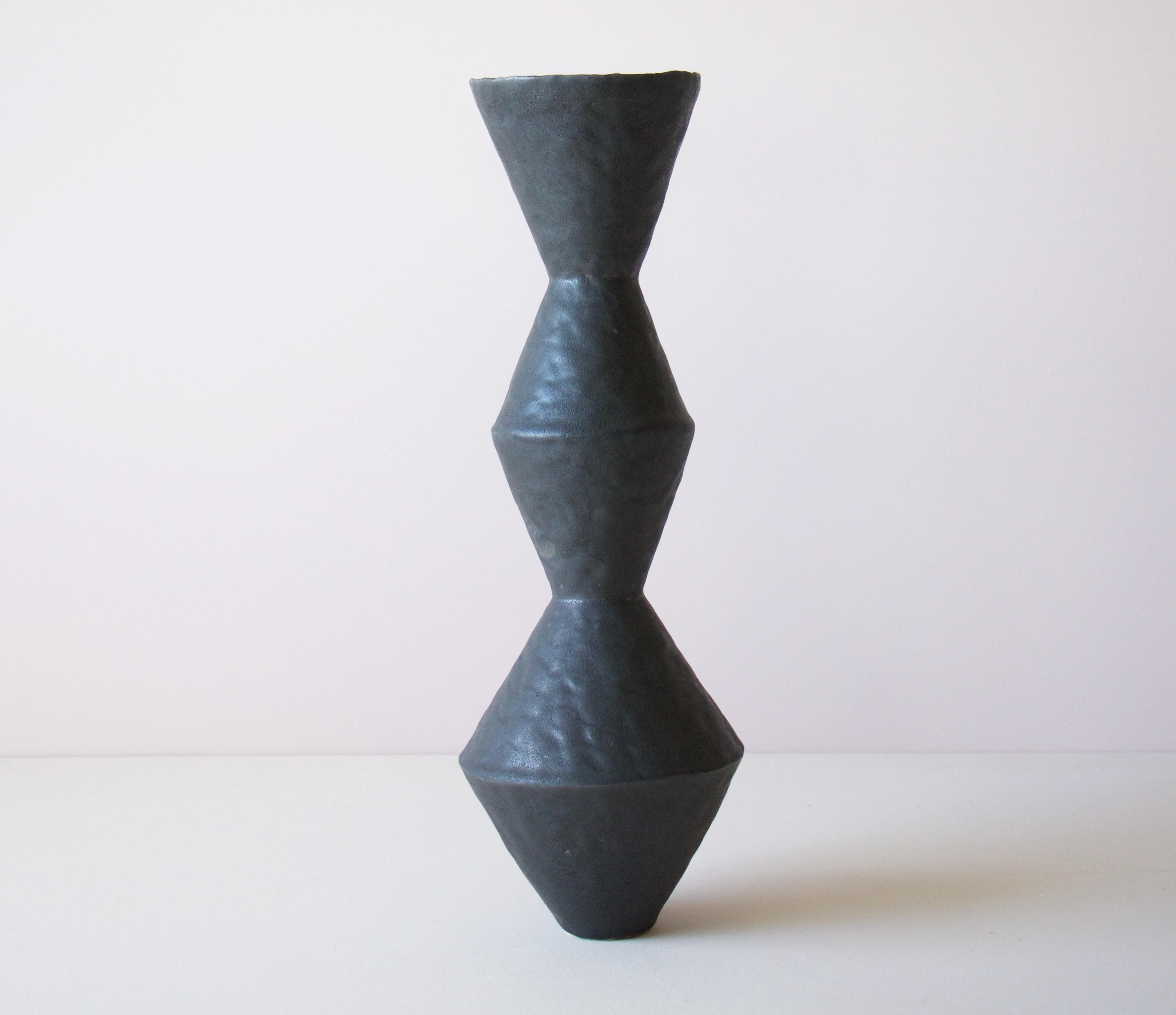 Organic Modern Giselle Hicks Contemporary Black Ceramic Vase, 2020