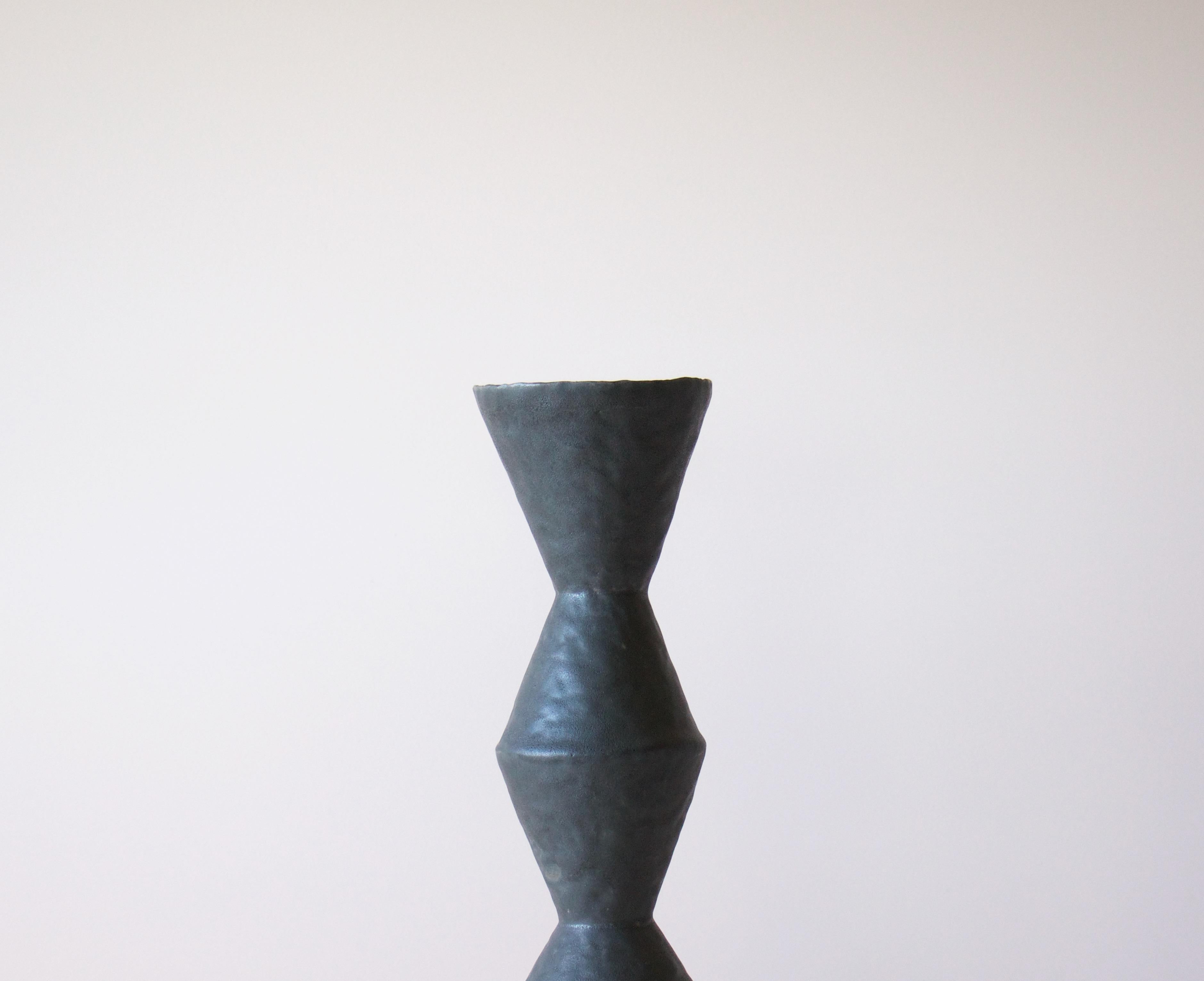 American Giselle Hicks Contemporary Black Ceramic Vase, 2020