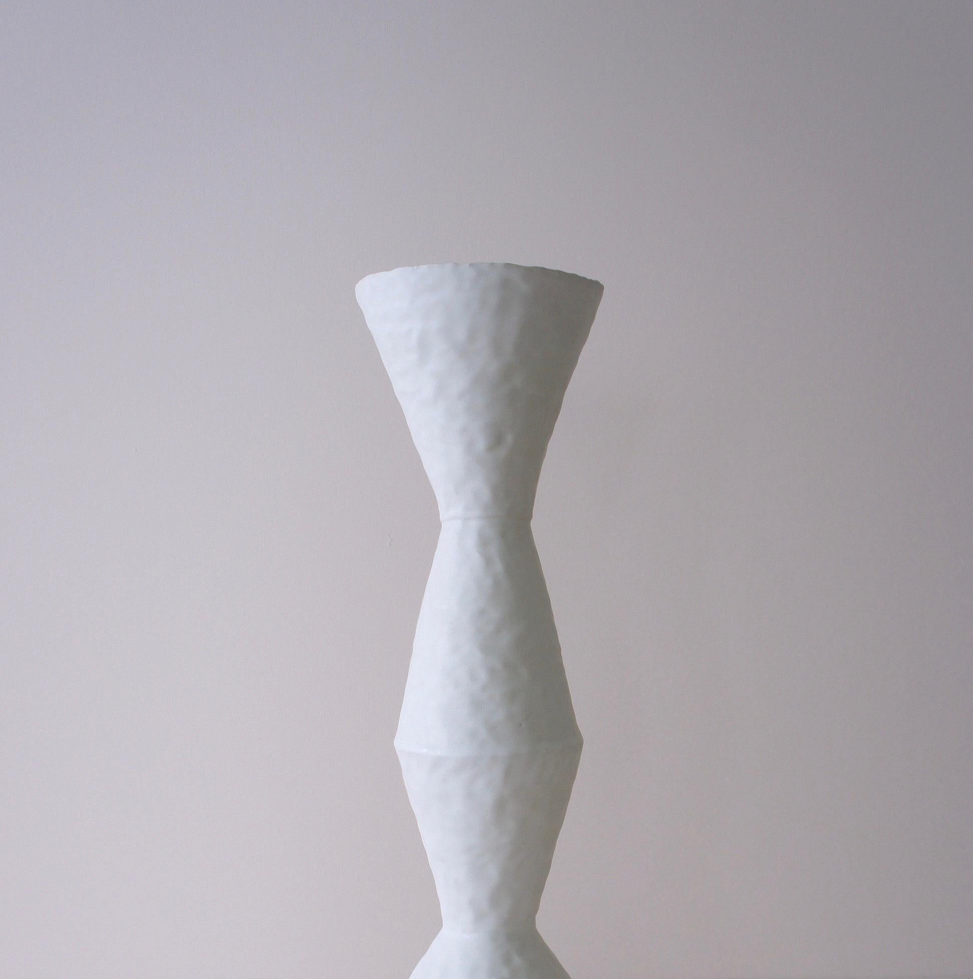 American Giselle Hicks Contemporary White Ceramic Vase, 2019 For Sale