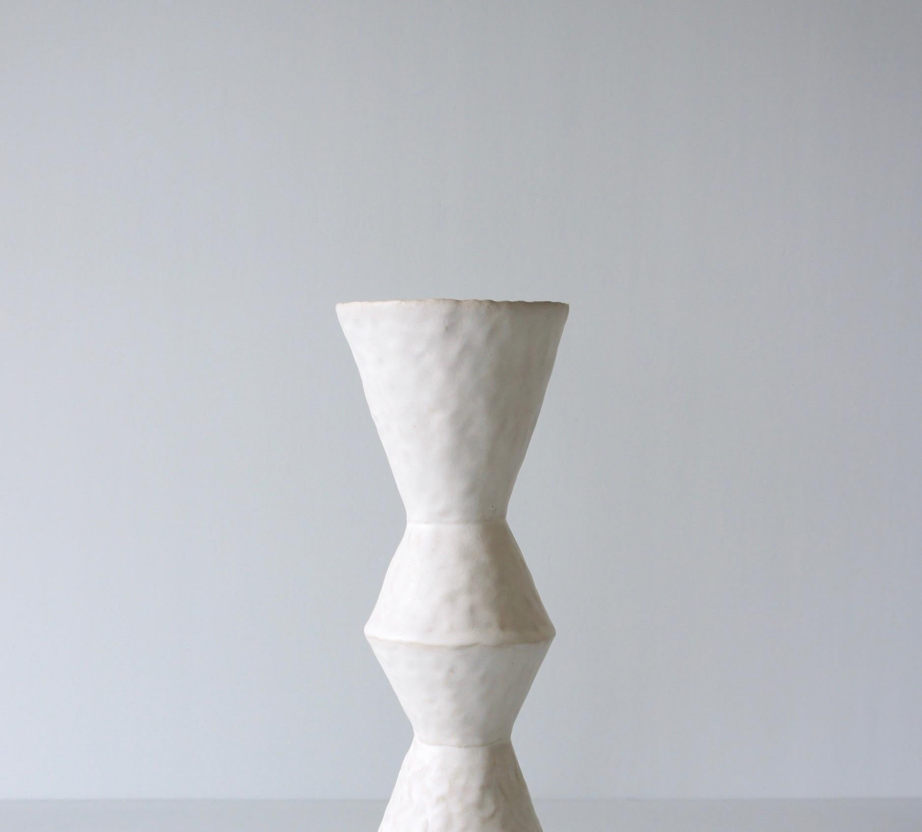 Organic Modern Giselle Hicks Contemporary White Ceramic Vase, 2019