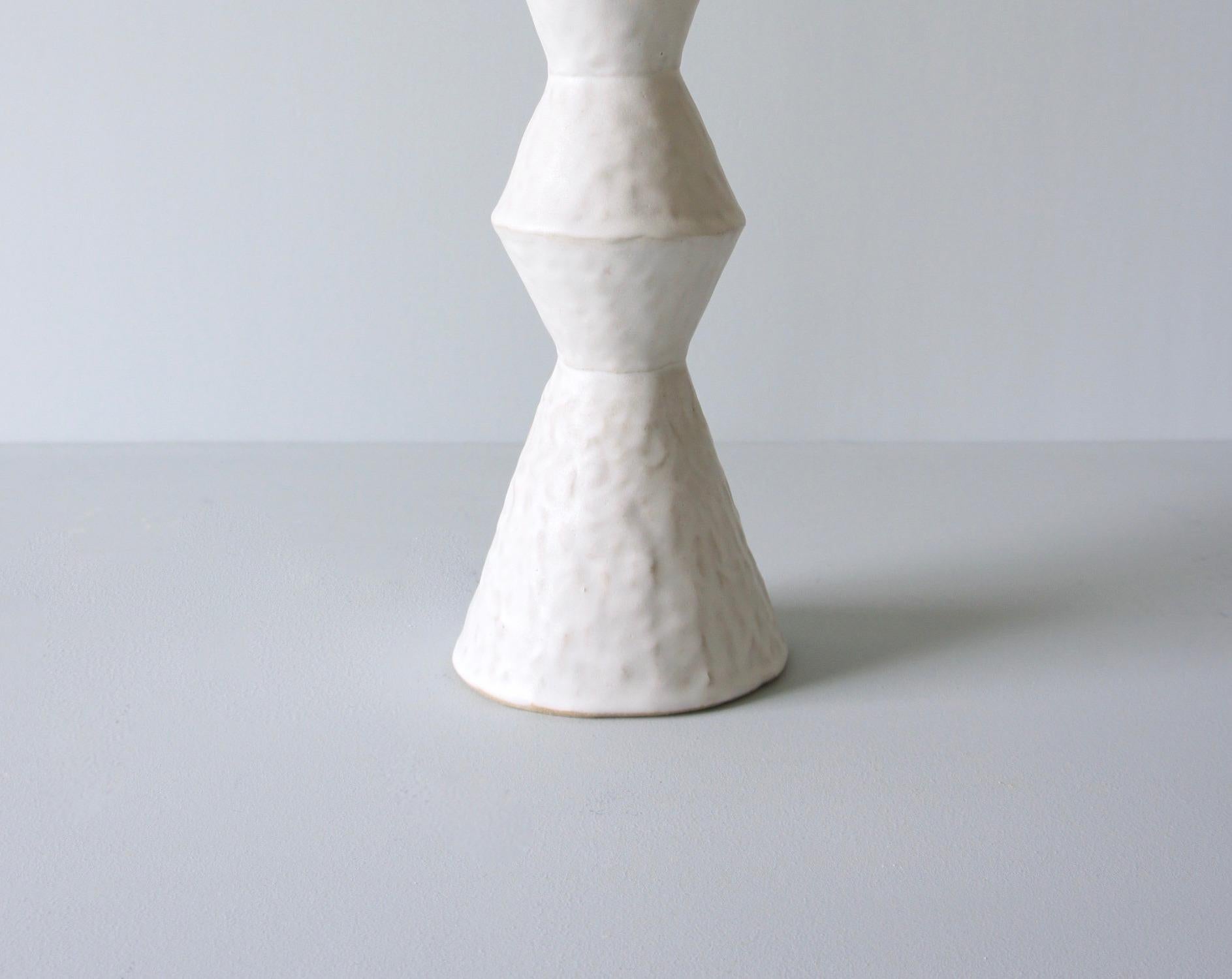 American Giselle Hicks Contemporary White Ceramic Vase, 2019