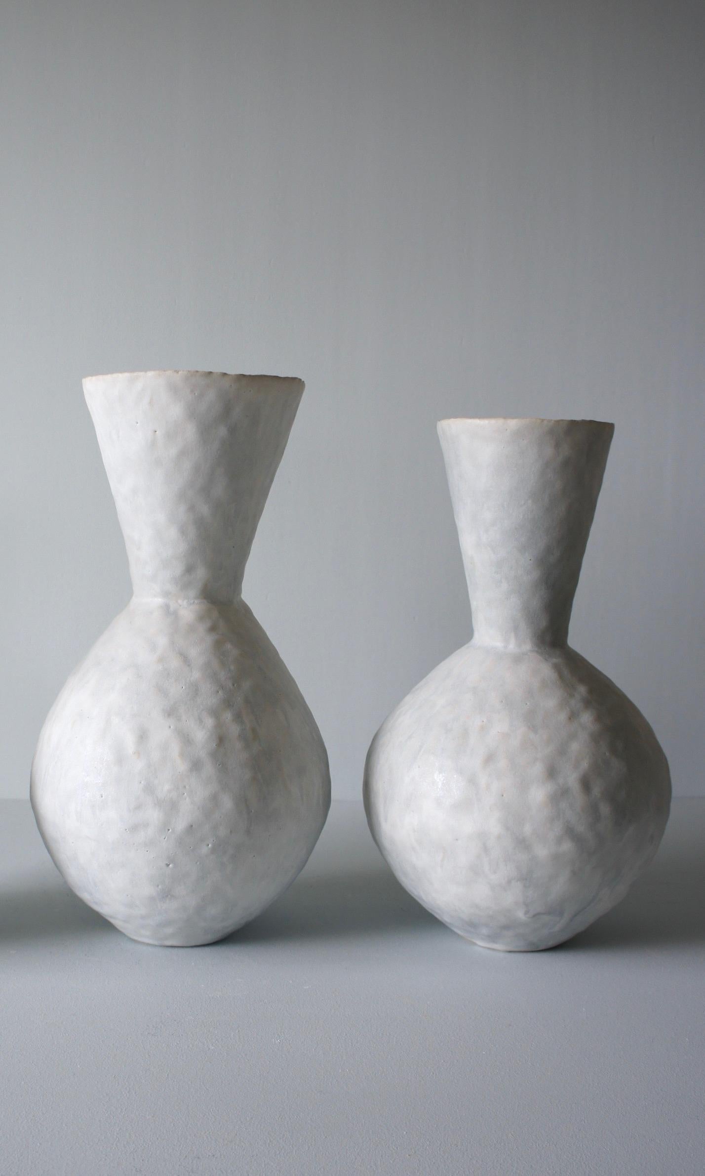 American Giselle Hicks Contemporary Pale Grey Ceramic Vase, 2019