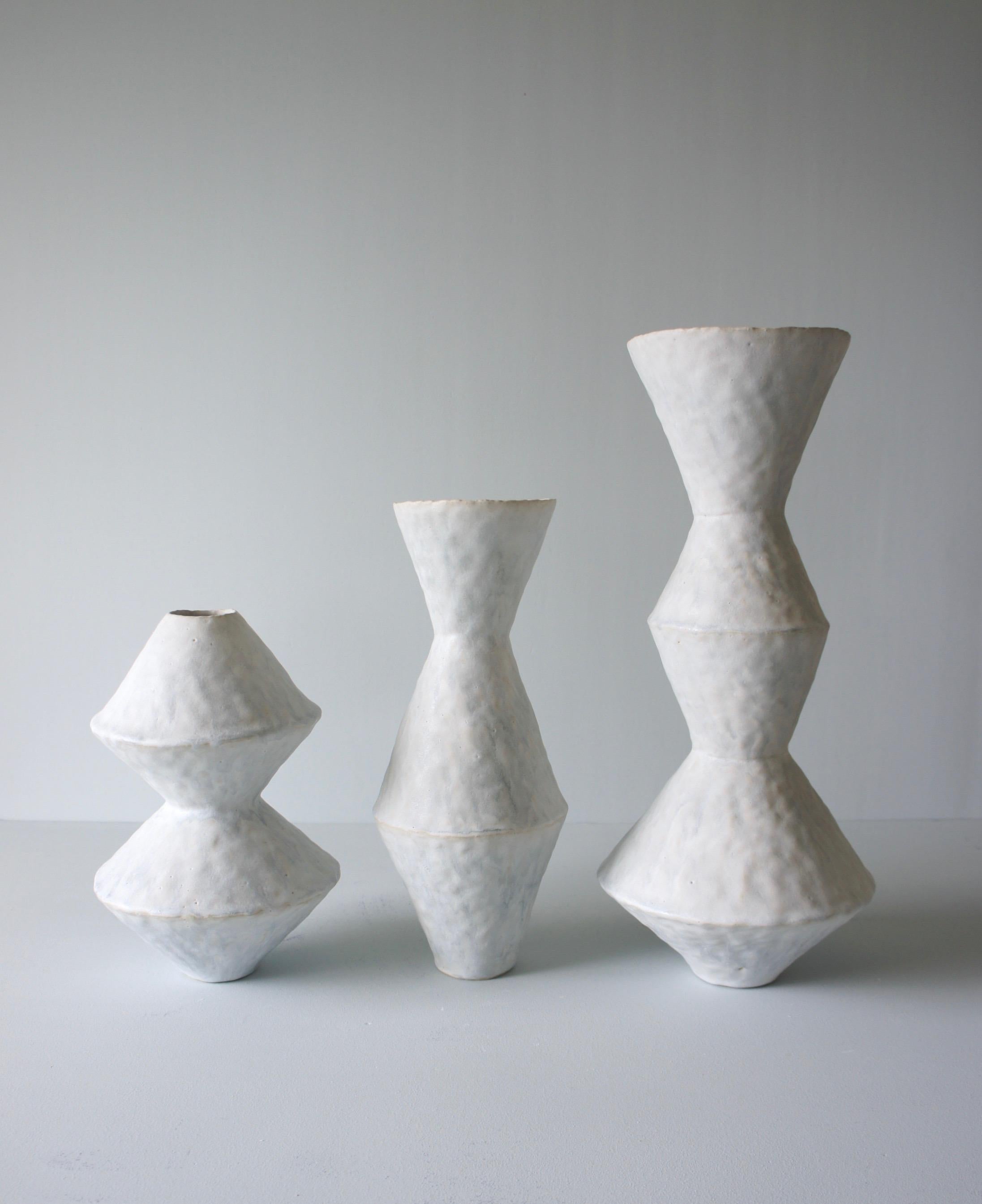 Glazed Giselle Hicks Contemporary Pale Grey Ceramic Vase, 2019