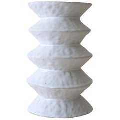 Giselle Hicks Contemporary White Ceramic Vase, 2019