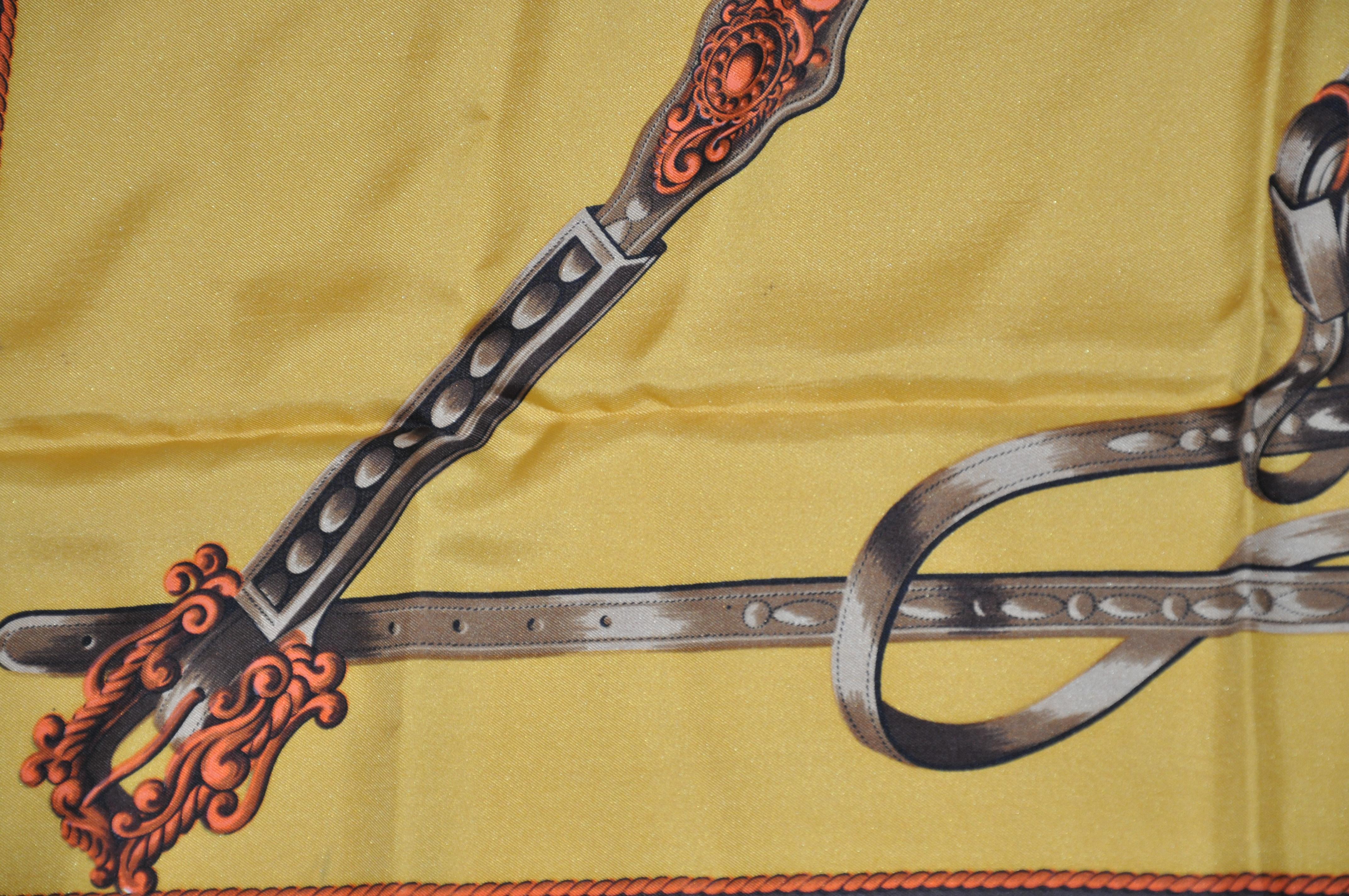 Écharpe en soie « Grand Saddle Riding Gear » de Giselle Majestic État moyen - En vente à New York, NY