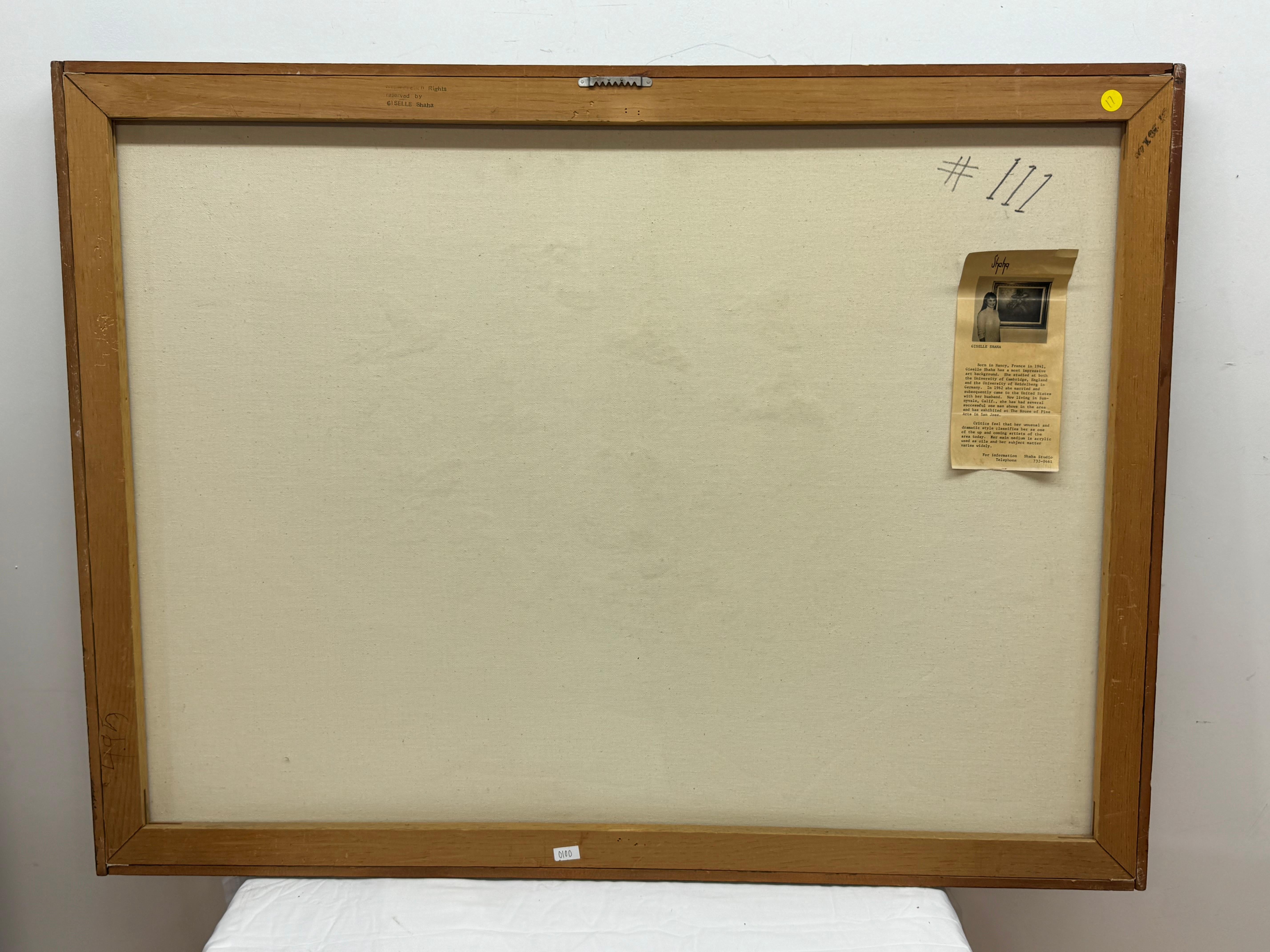 Giselle Shaha Bunte Mitte des Jahrhunderts Figurativ Abstrakt 1969 im Angebot 3