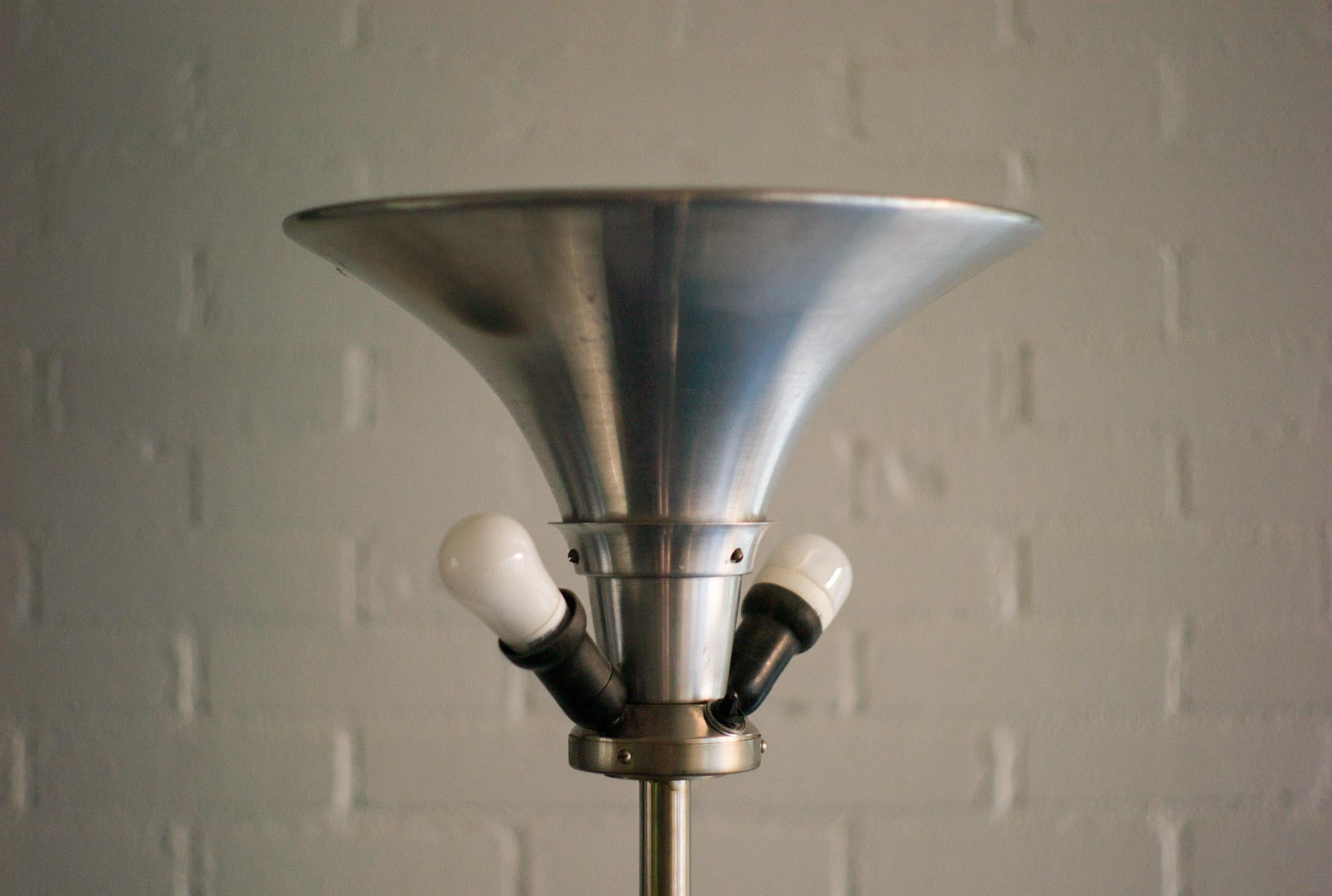 Plated Giso Floor Lamp by Willem H. Gispen For Sale