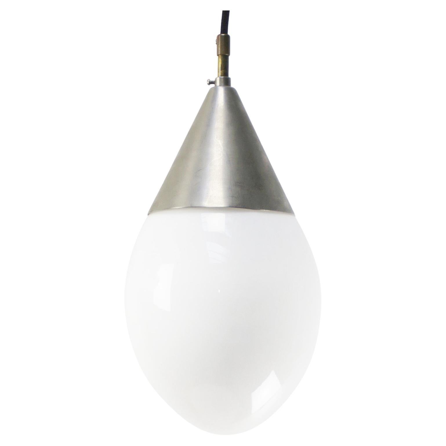 Giso Opaline Glass Pendant Lamps, Drip Shape, Mid-20th Century, Holland For Sale
