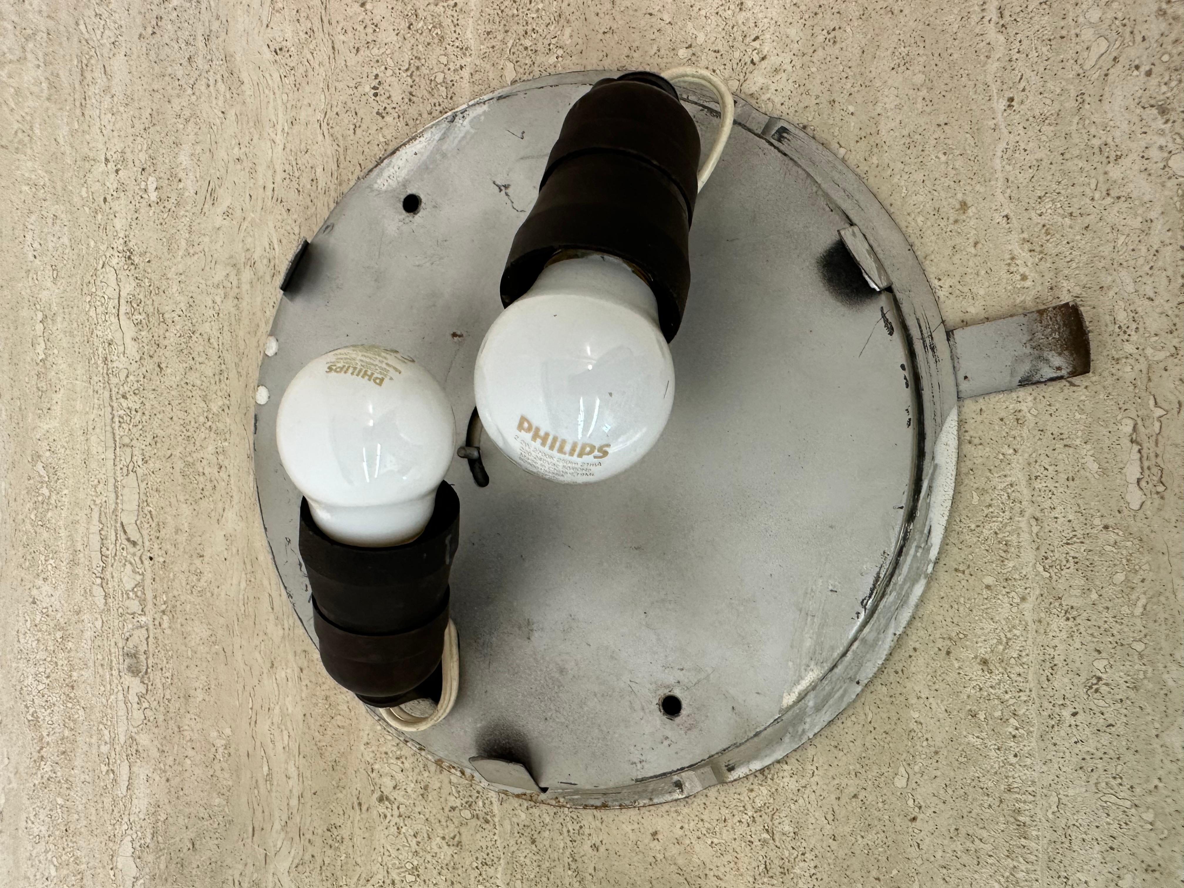 Gispen ceiling lamp Dutch design glass, 1930’s For Sale 3