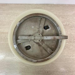 Lampada da soffitto Gispen Design olandese in vetro opalino, anni '30