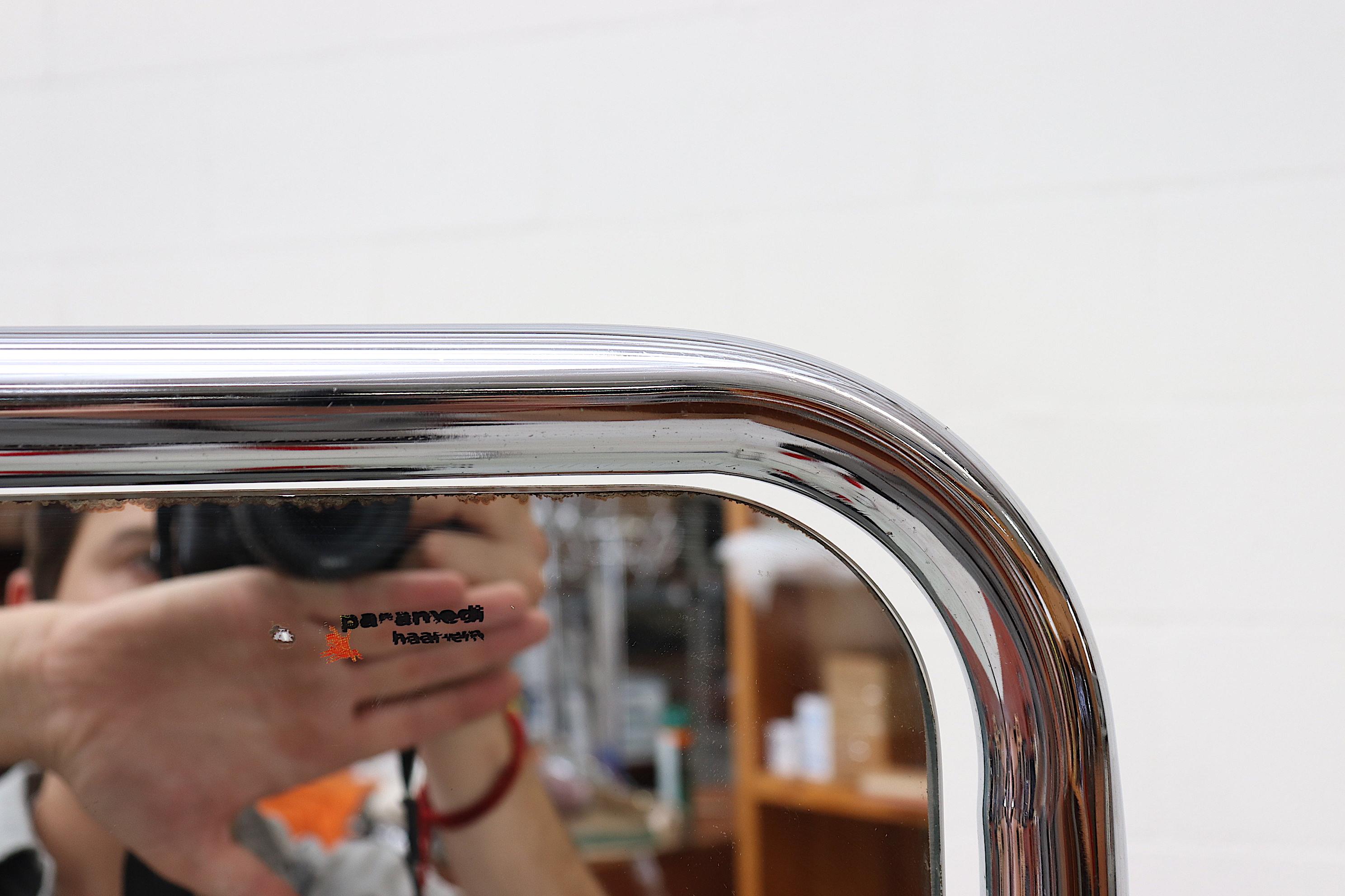 Dutch Gispen Chrome Full Length Rolling Mirror