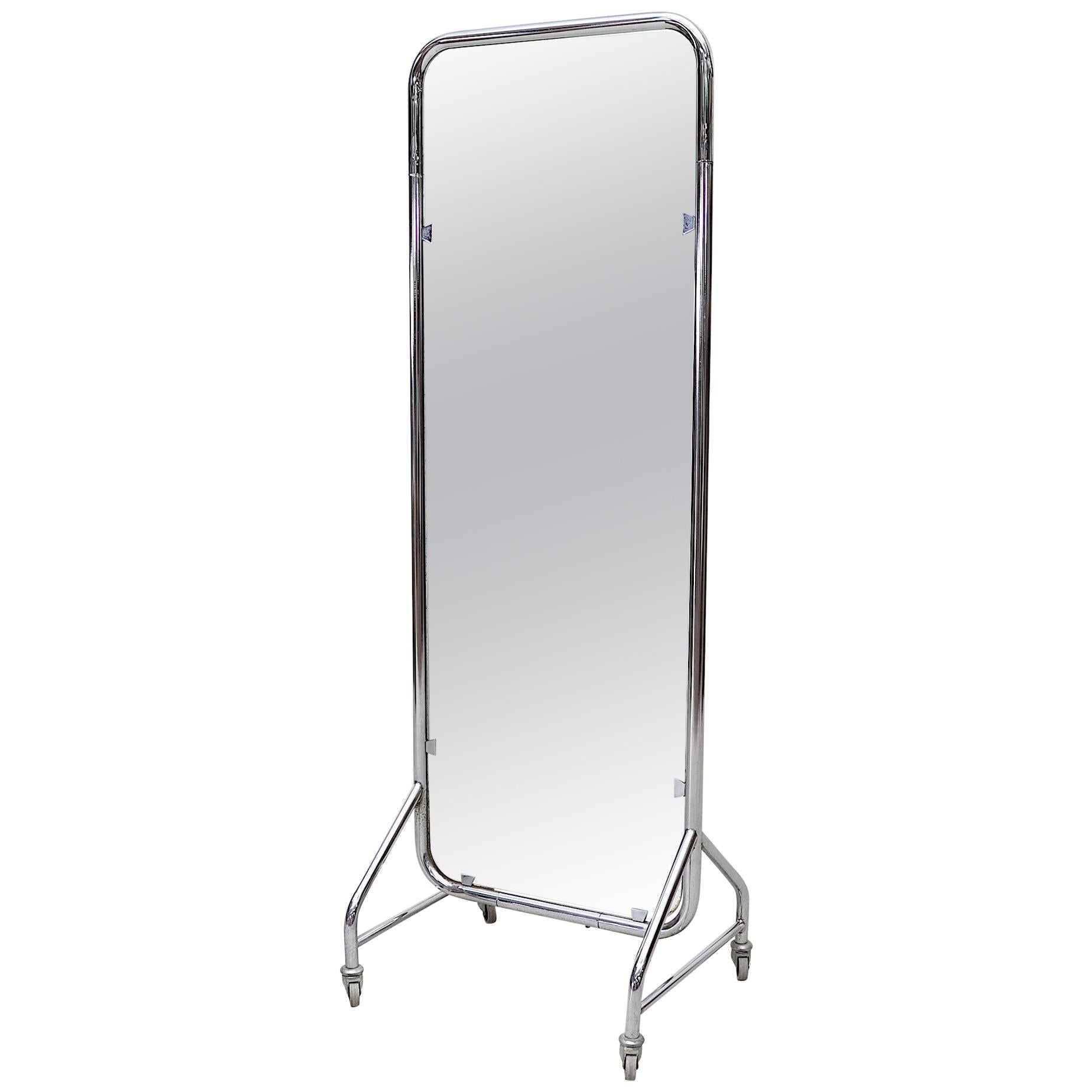 Gispen Chrome Full Length Rolling Mirror