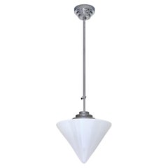 Gispen Cone Shaped Pendant Light with Adjustable Drop Height, Netherlands, 1950s