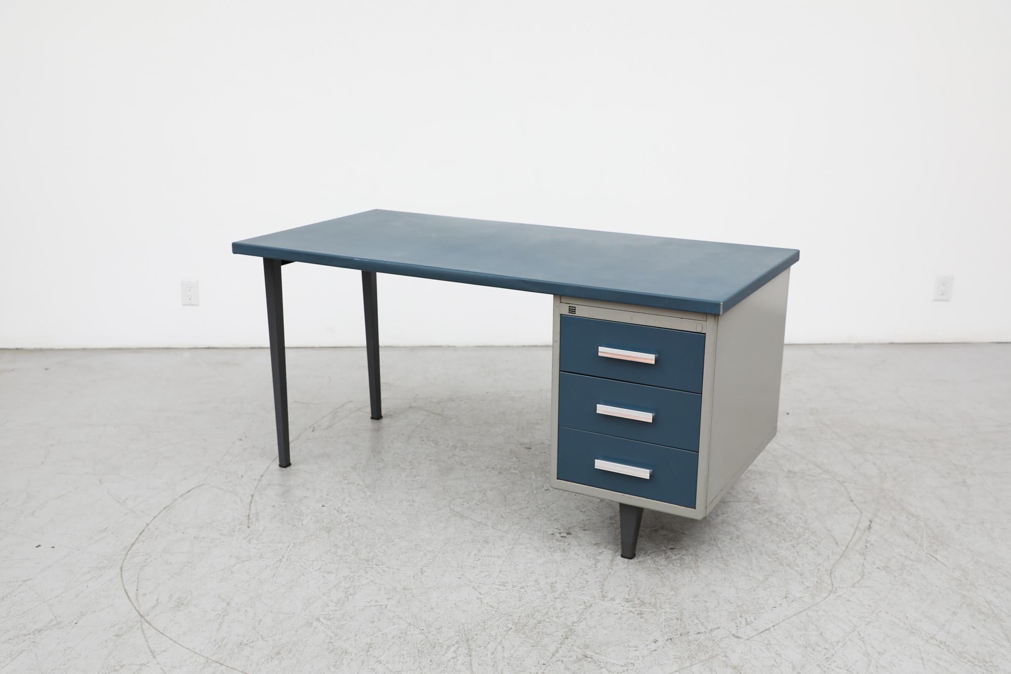 industrial desk with drawers