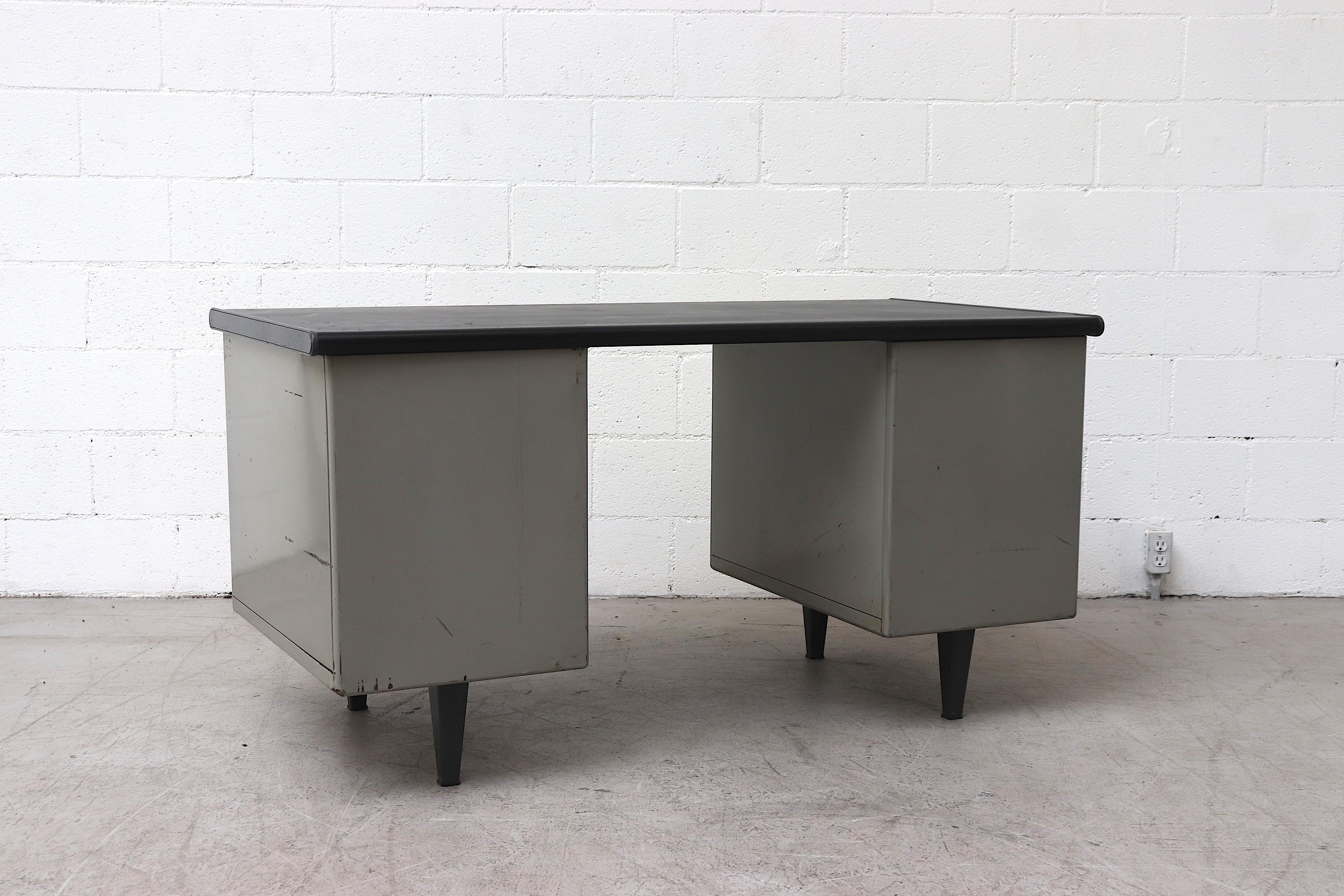 Enameled Gispen Industrial Writing Desk by A.R. Cordemeyer