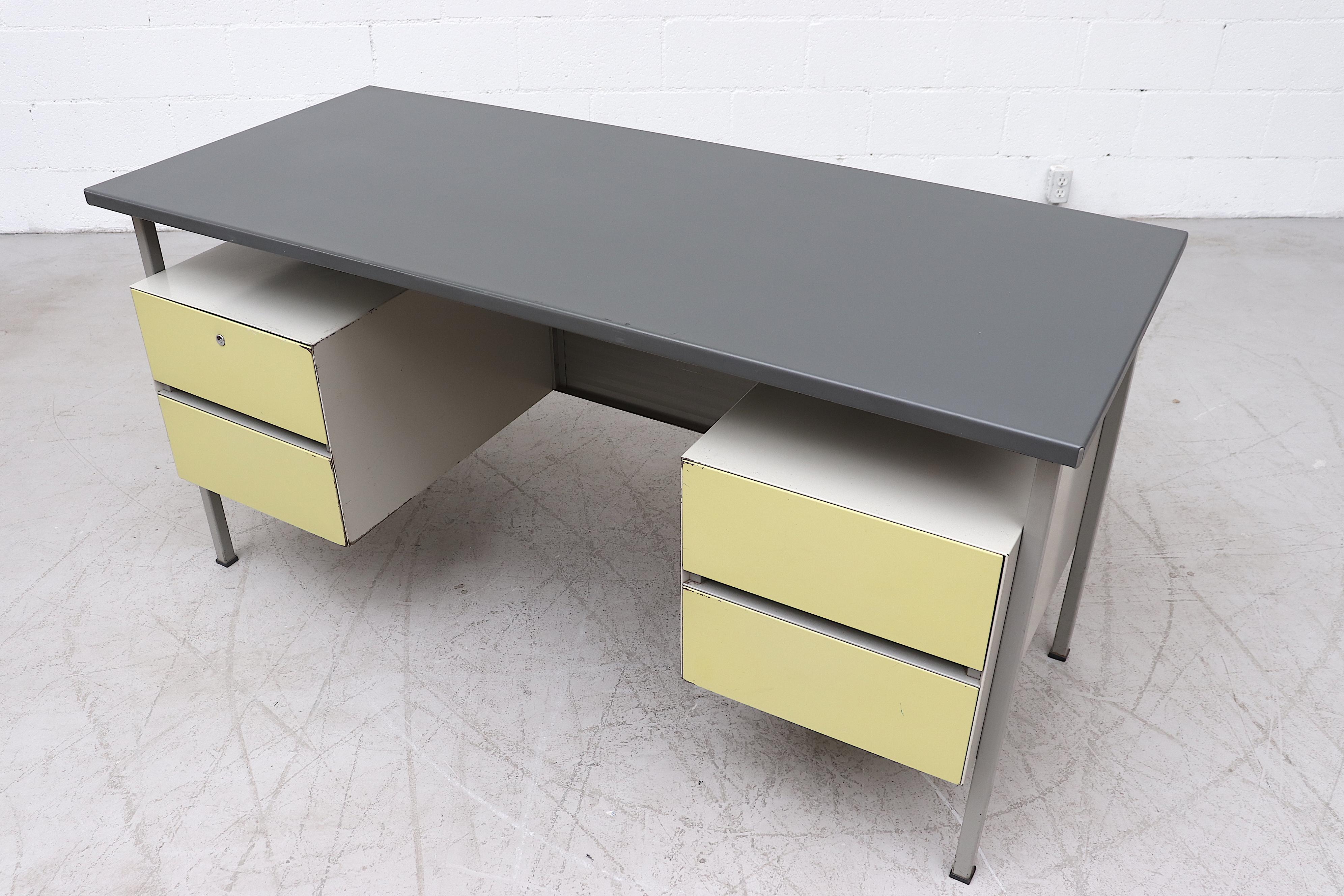 Mid-20th Century Gispen Industrial Writing Desk by A.R. Cordemeyer