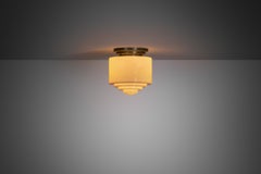 Gispen Opal Glass Stepped Ceiling Lamp, The Netherlands 1950s