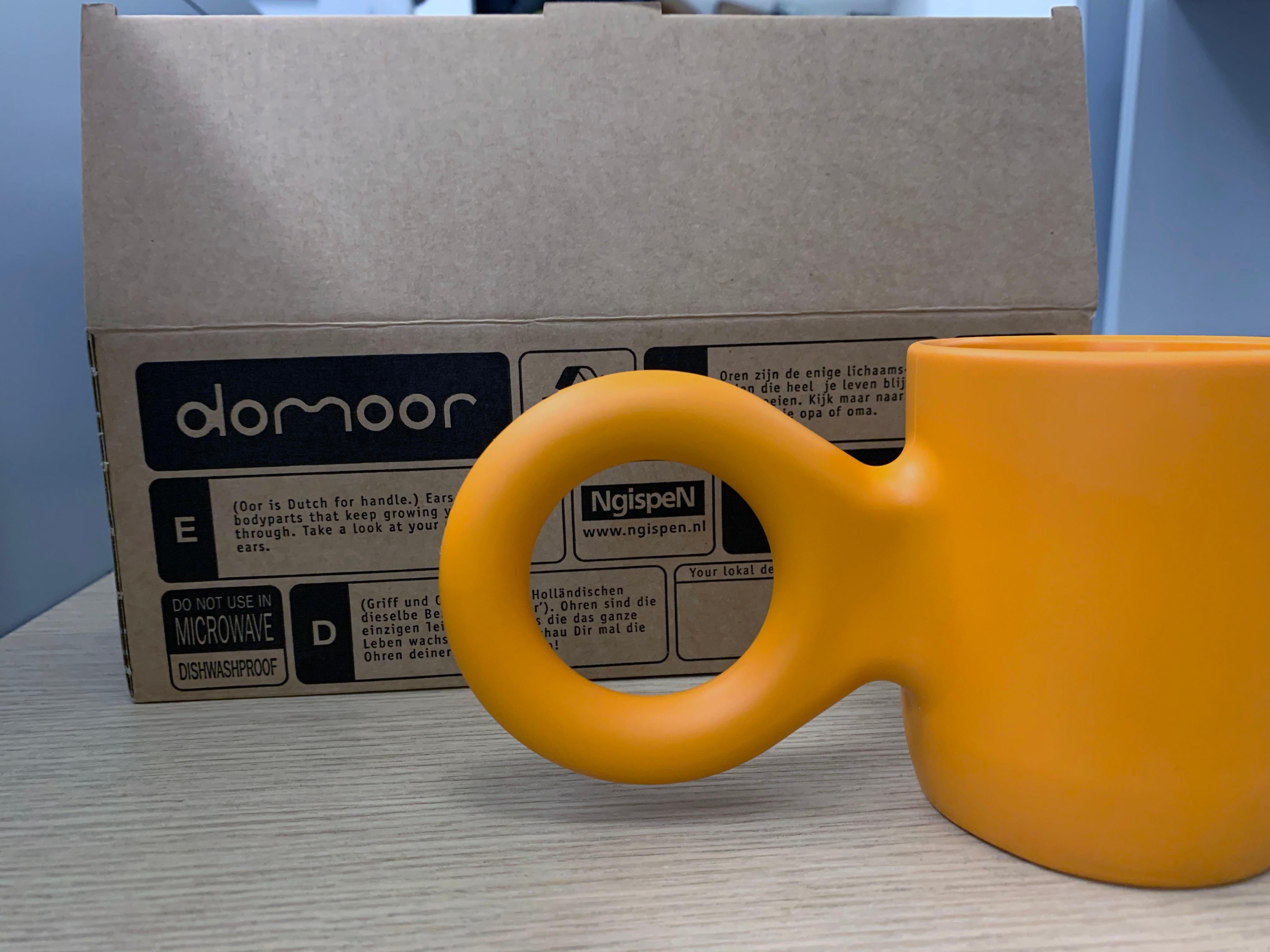 Modern Set of Eight Gispen Orange Dumbo Mug a.k.a. Domoor