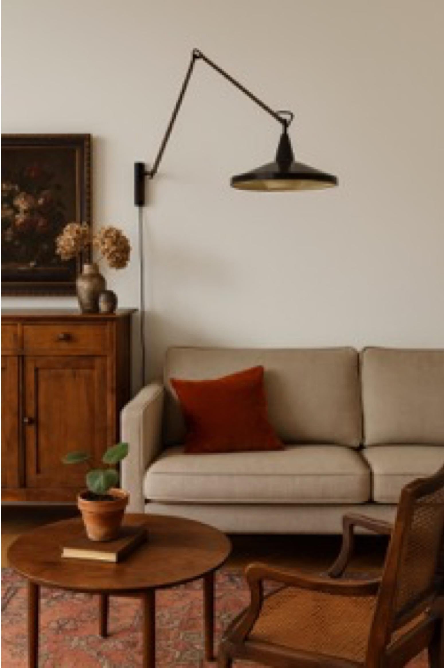 XX secolo Lampada da parete Gispen Panama di Wim Rietveld & A.. Cordemeyer con diffusore originale in vendita