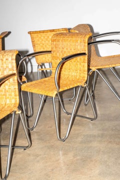Gispen Set of 6 "Diagonal" Chairs by W.H. Gispen