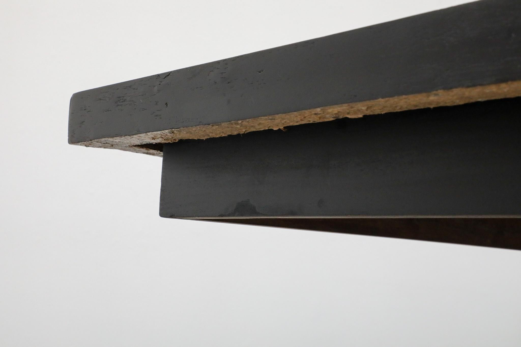 Gispen Style Black Stained Conference or Dining Table by Tijsseling, Netherlands in vendita 4