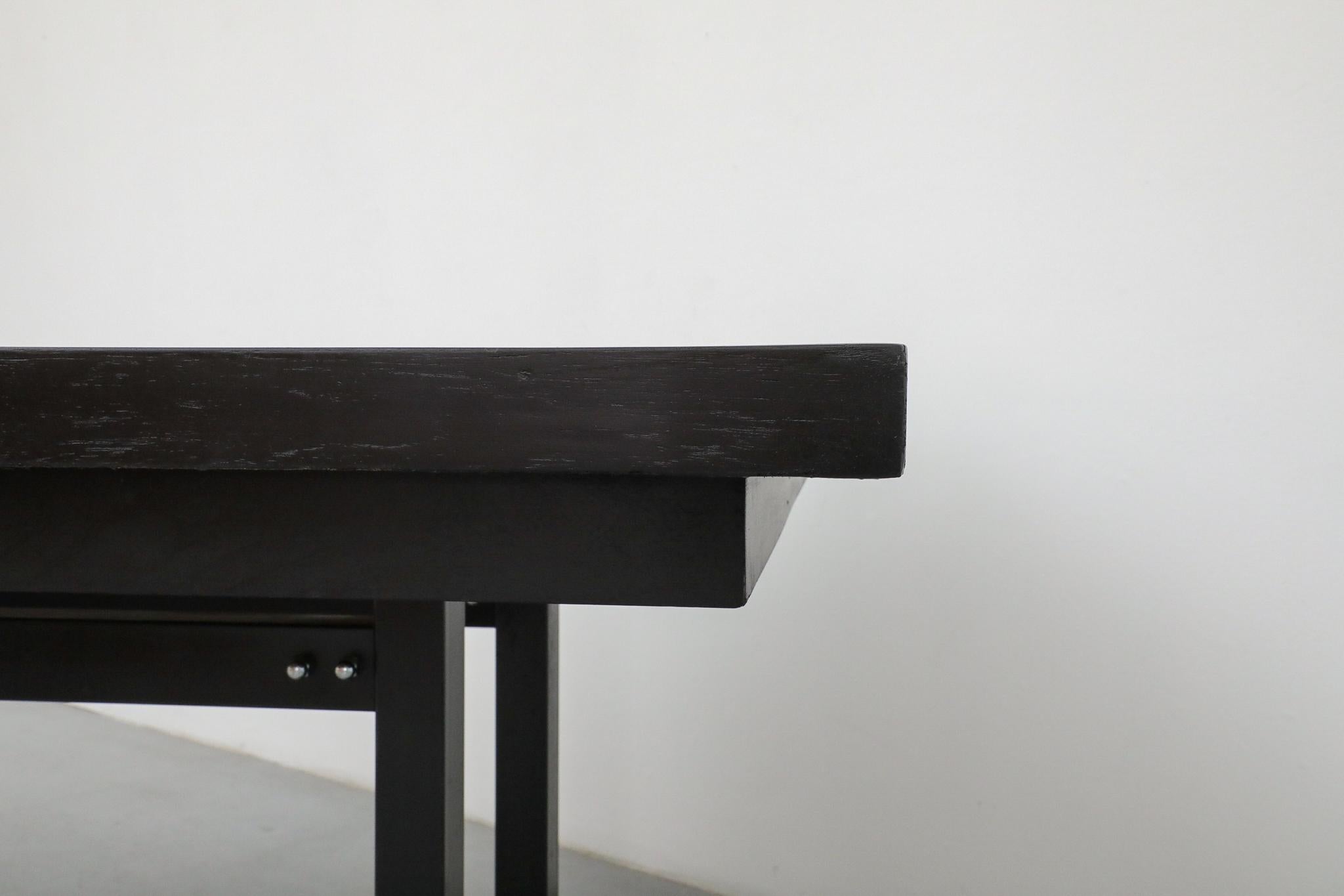 Gispen Style Black Stained Conference or Dining Table by Tijsseling, Netherlands in vendita 8