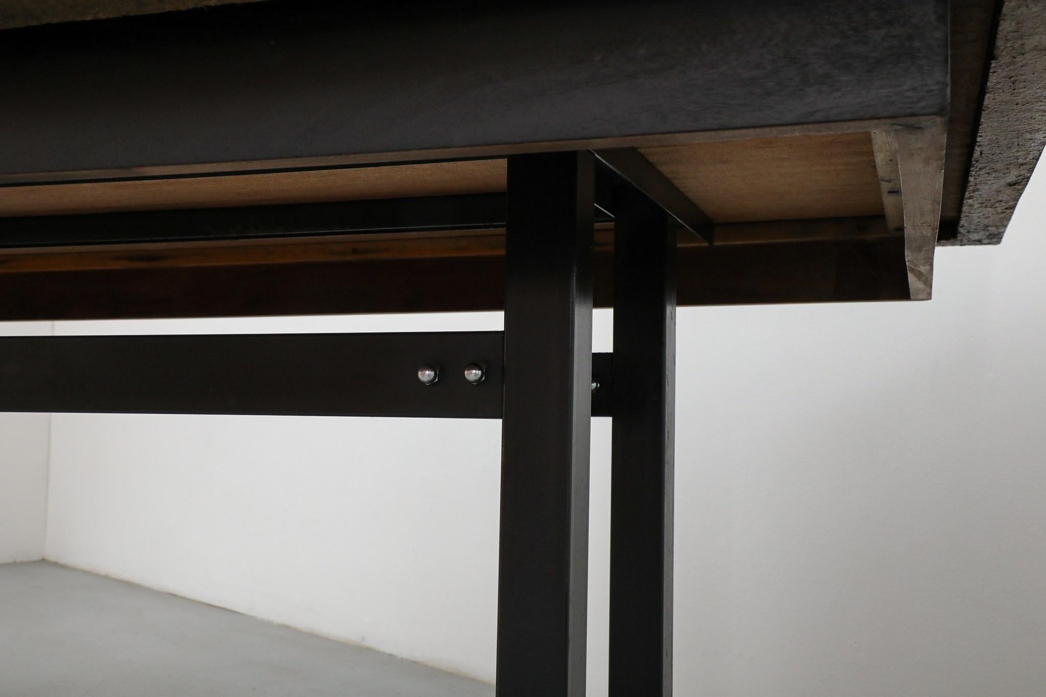 Gispen Style Black Stained Conference or Dining Table by Tijsseling, Netherlands in vendita 9