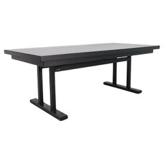 Gispen Style Black Stained Conference or Dining Table by Tijsseling, Netherlands
