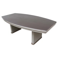 Gispen Style Industrial Conference Table with Linoleum Top