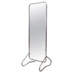 Gispen Tubular Chrome Standing Floor Mirror