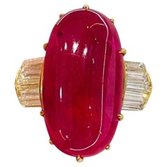 GIT Certificate 17.18 Ct Natural No heat Ruby Unheated Mozambique Gemstone