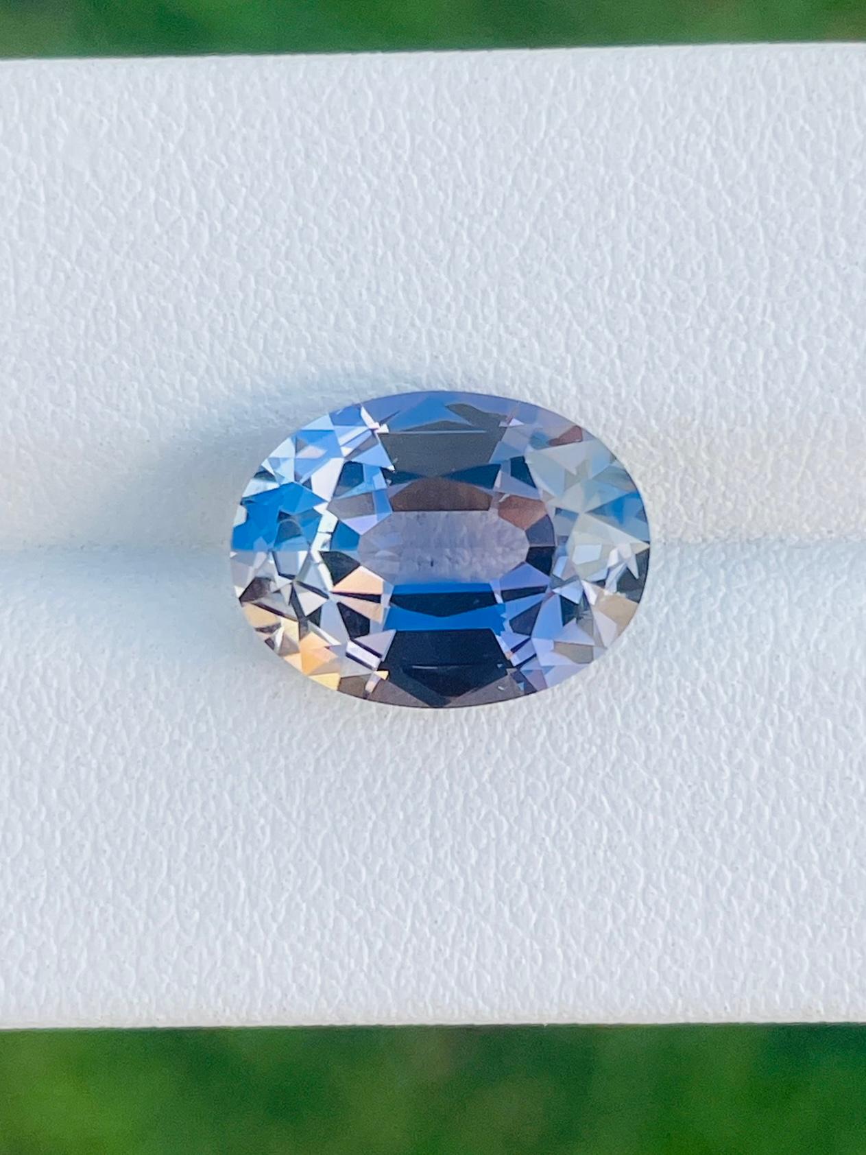 6.96 Ct GIT AIG Two certificate Natural Unheated Tanzanite Metallic purple Color In New Condition For Sale In bangkok, TH