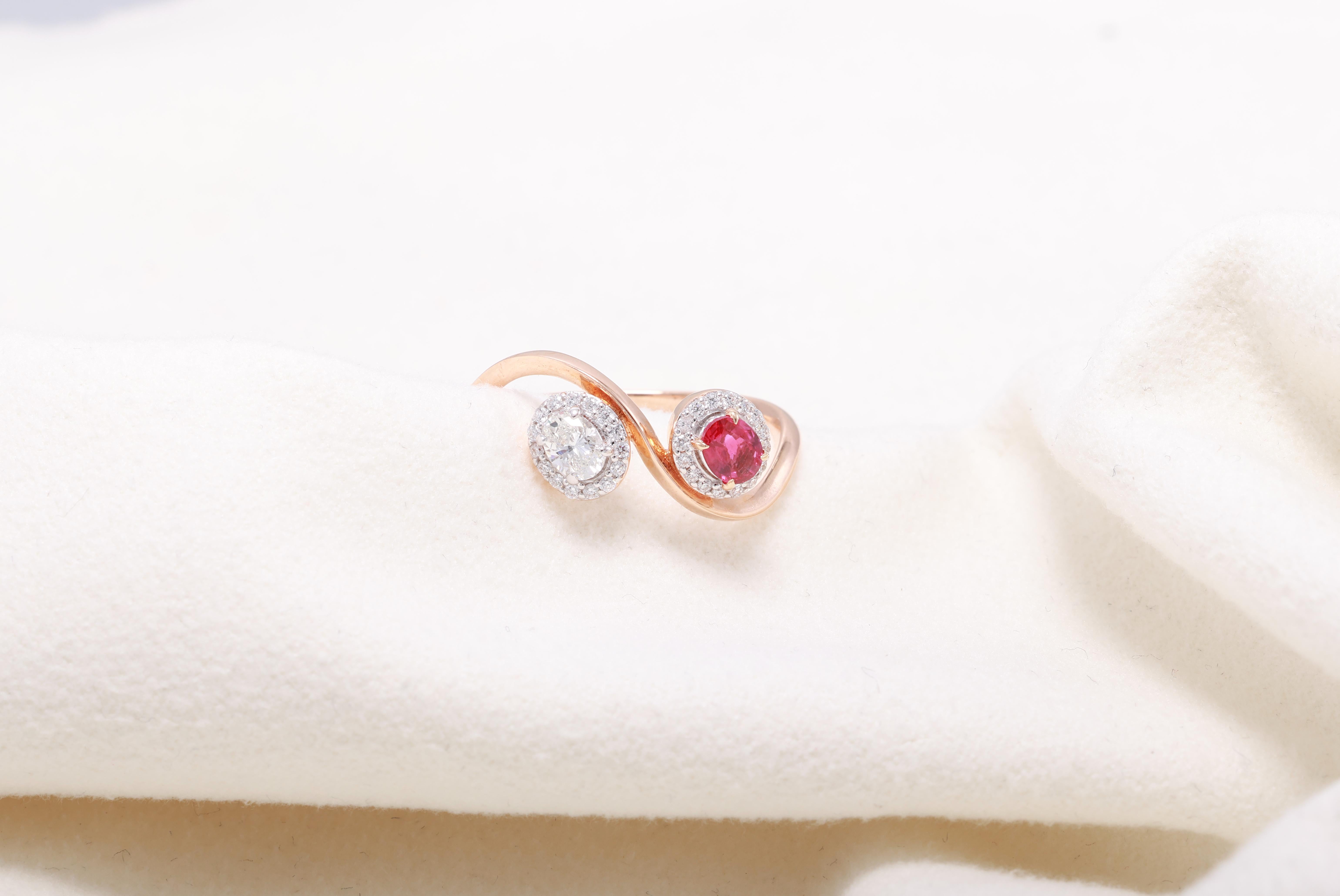 Anello di rubino certificato GIT da 0,26 carati In condizioni Nuovo in vendita a บางรัก, TH