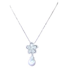 GIT Certified South Sea Pearl Diamonds 18K Gold Pendant