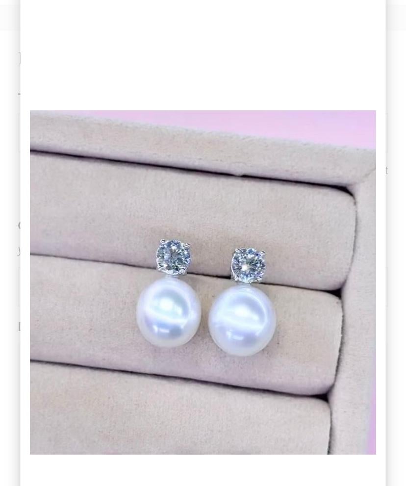 Boucles d'oreilles en or 18k GIT certifié perles des mers du sud 1,00 carat de diamants en vente 4
