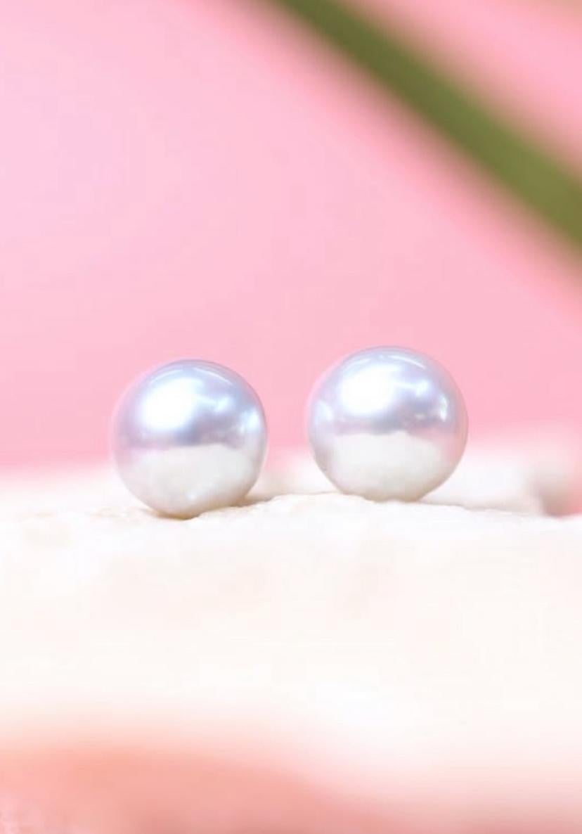 Women's GIT Certified South Sea Pearls 18k Gold Earrings For Sale