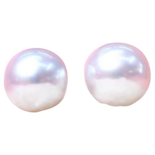 GIT Certified South Sea Pearls 18k Gold Earrings For Sale
