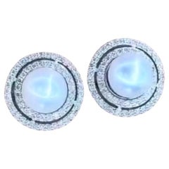 GIT Certified South Sea Pearls Diamonds 18K Gold Earrings