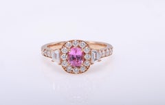 GIT & GFCO Certified Ceylon Pink Sapphire Ring