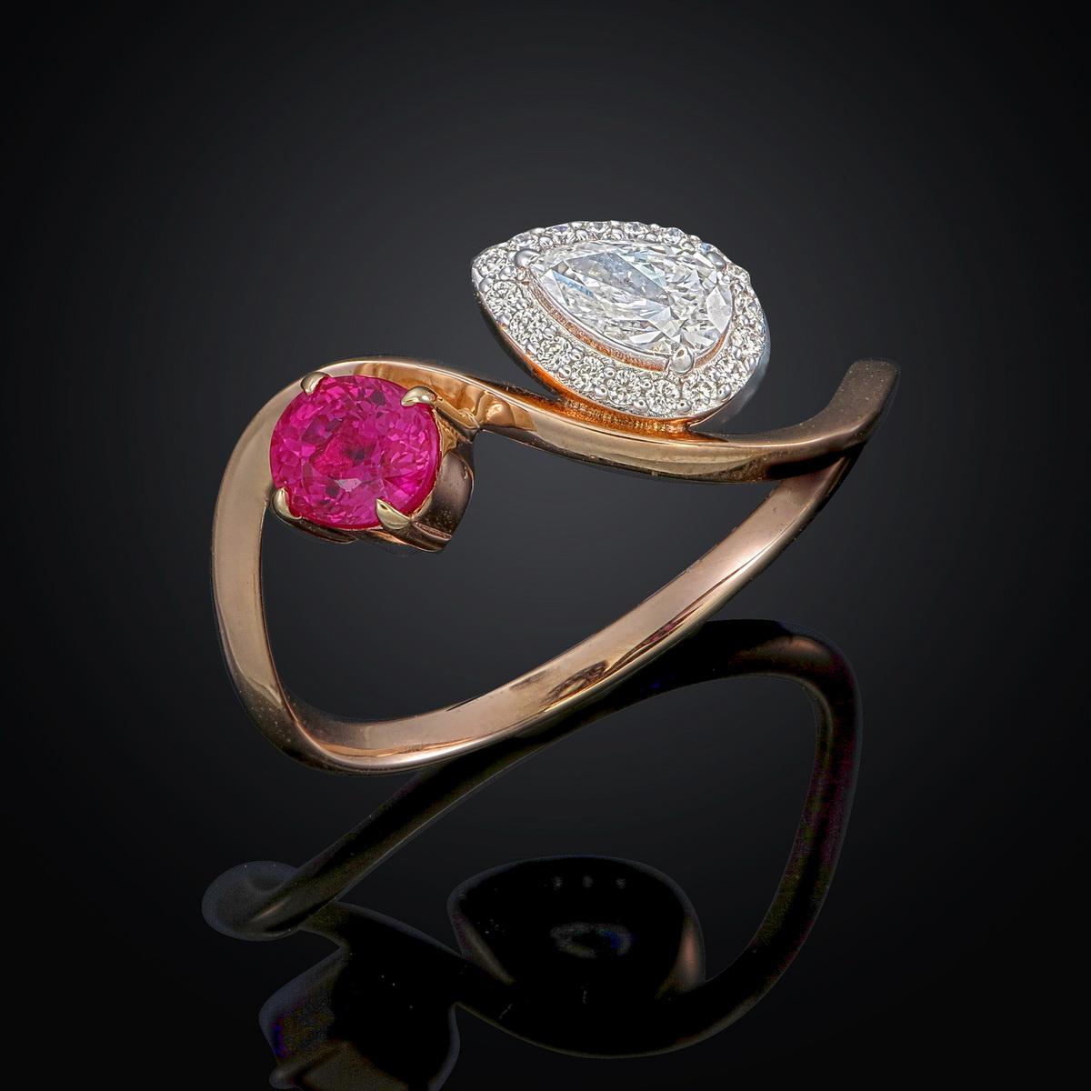 Bague en rubis naturel certifié GIT & GFCO Neuf - En vente à บางรัก, TH