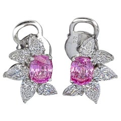 GIT & GFCO Certified Pink Sapphire Earrings
