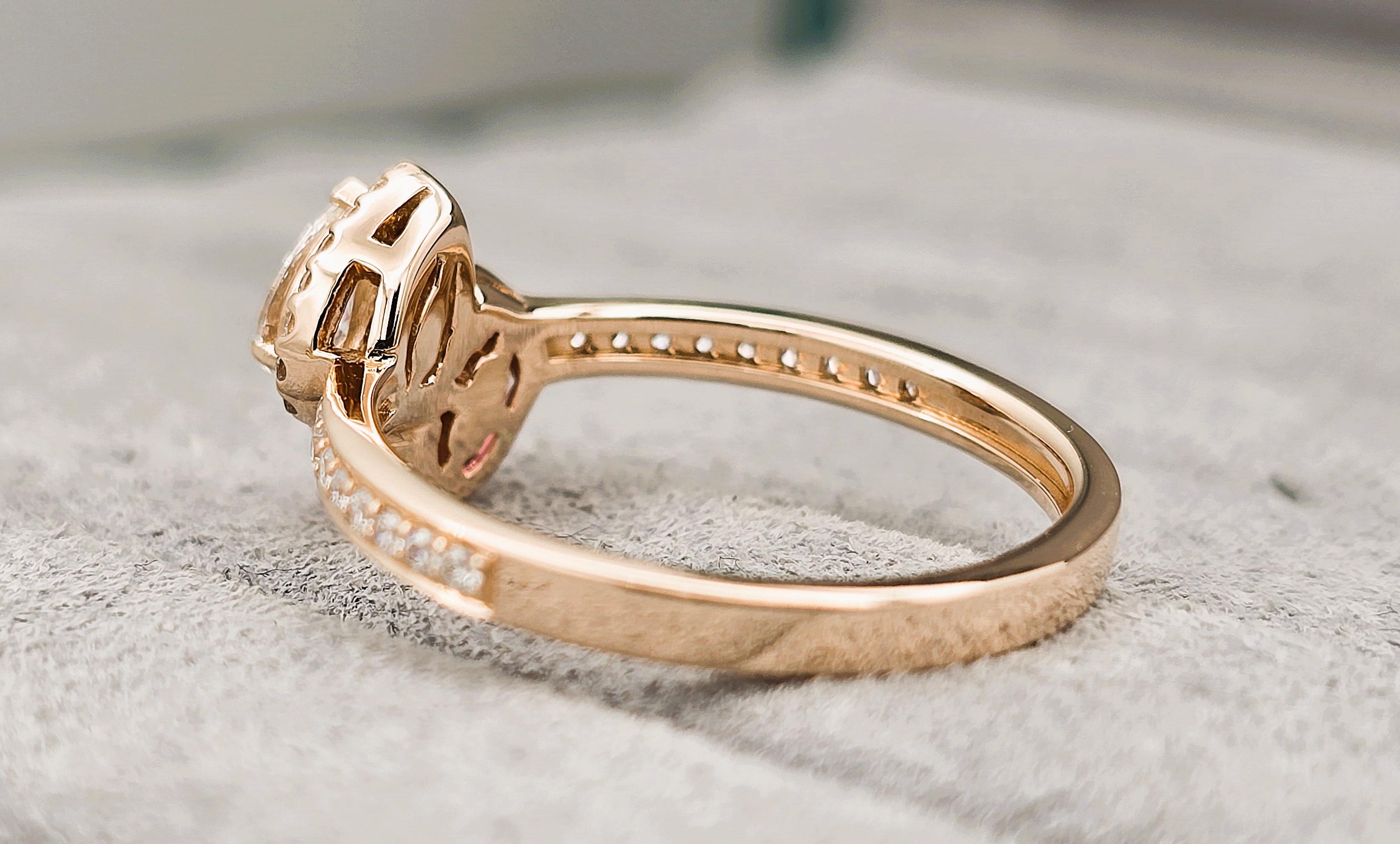 GIT & GFCO Certified Pink Sapphire Ring For Sale 2