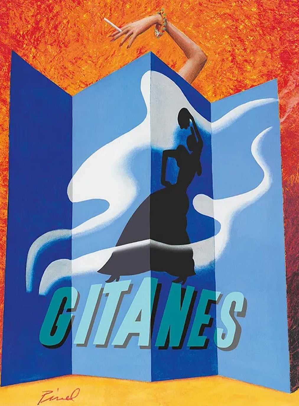 Gitanes – Originalplakat von Hervé Pinel, 1975