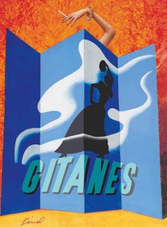 Gitanes - Affiche originale de Hervé Pinel, 1975