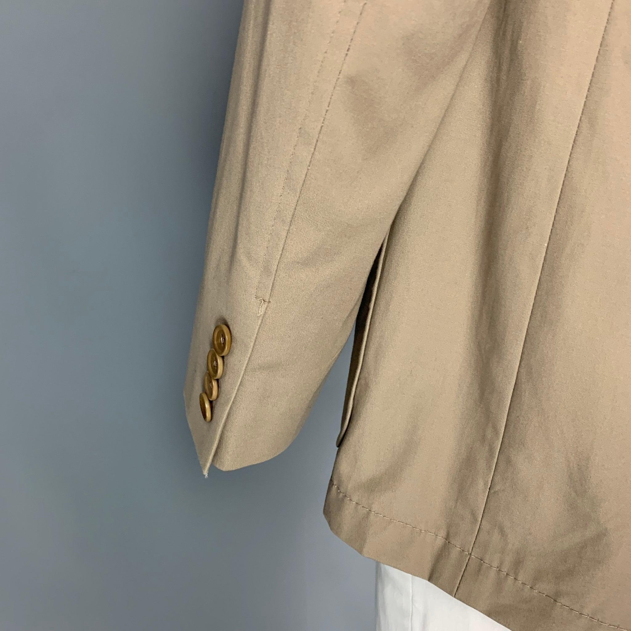 Men's GITMAN BROS for UNIONMADE Size 40 Khaki Cotton Notch Lapel Sport Coat For Sale
