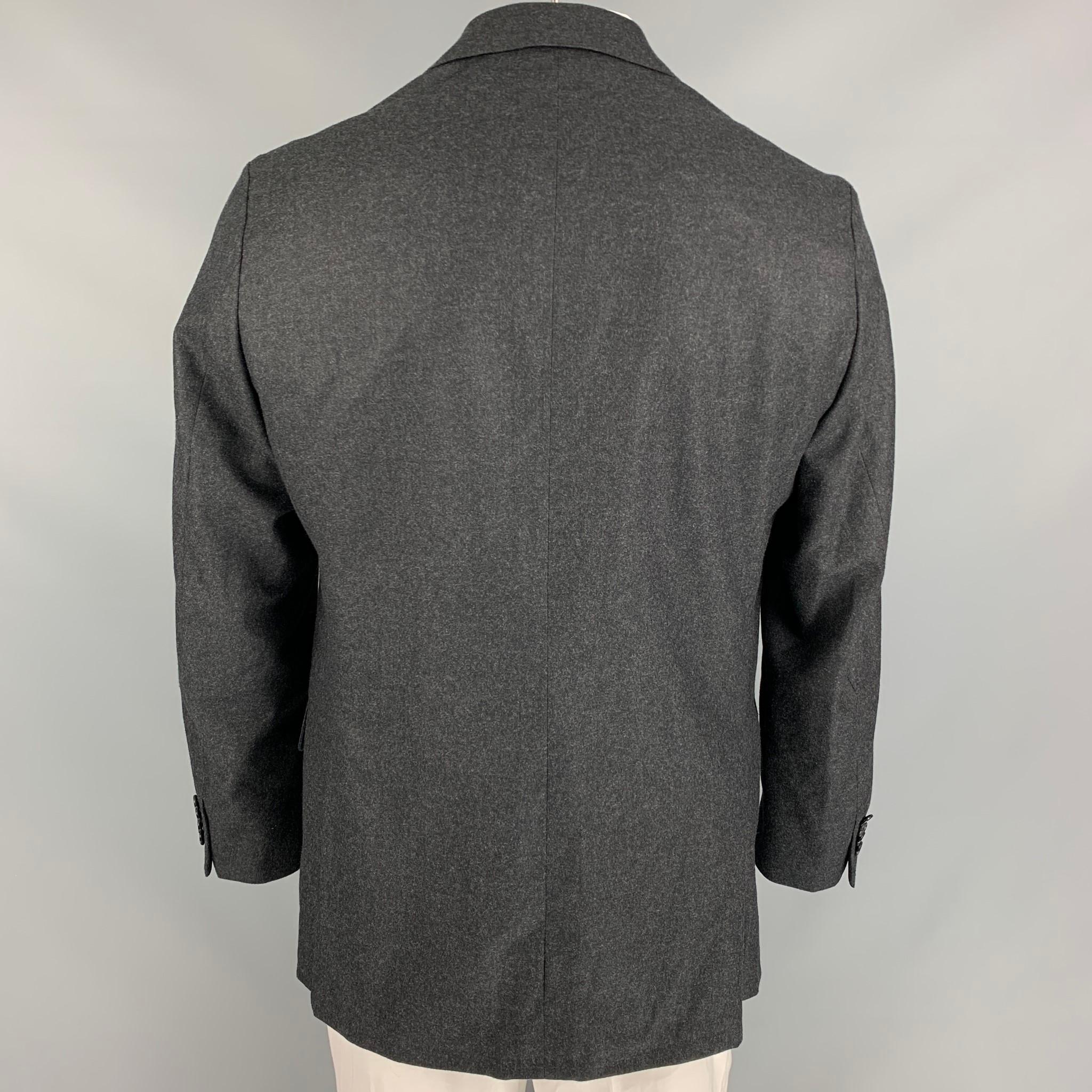 GITMAN BROS for UNIONMADE Size 44 Charcoal Wool Notch Lapel Sport Coat In New Condition In San Francisco, CA