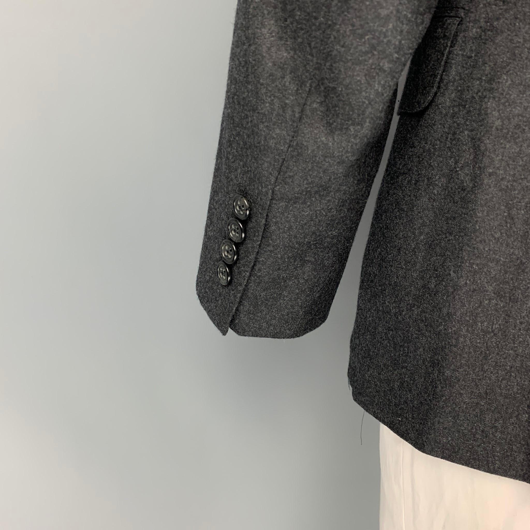 Men's GITMAN BROS for UNIONMADE Size 44 Charcoal Wool Notch Lapel Sport Coat