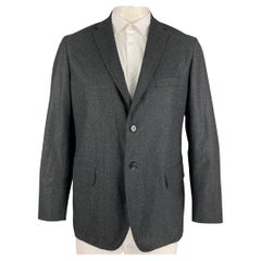 GITMAN BROS for UNIONMADE Size 44 Charcoal Wool Notch Lapel Sport Coat