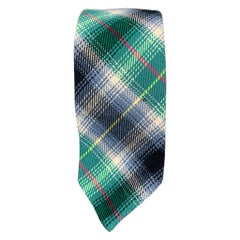 GITMAN BROS Green Plaid Cotton Tie