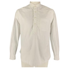GITMAN BROS Size L White Oxford Cotton Long Sleeve Shirt